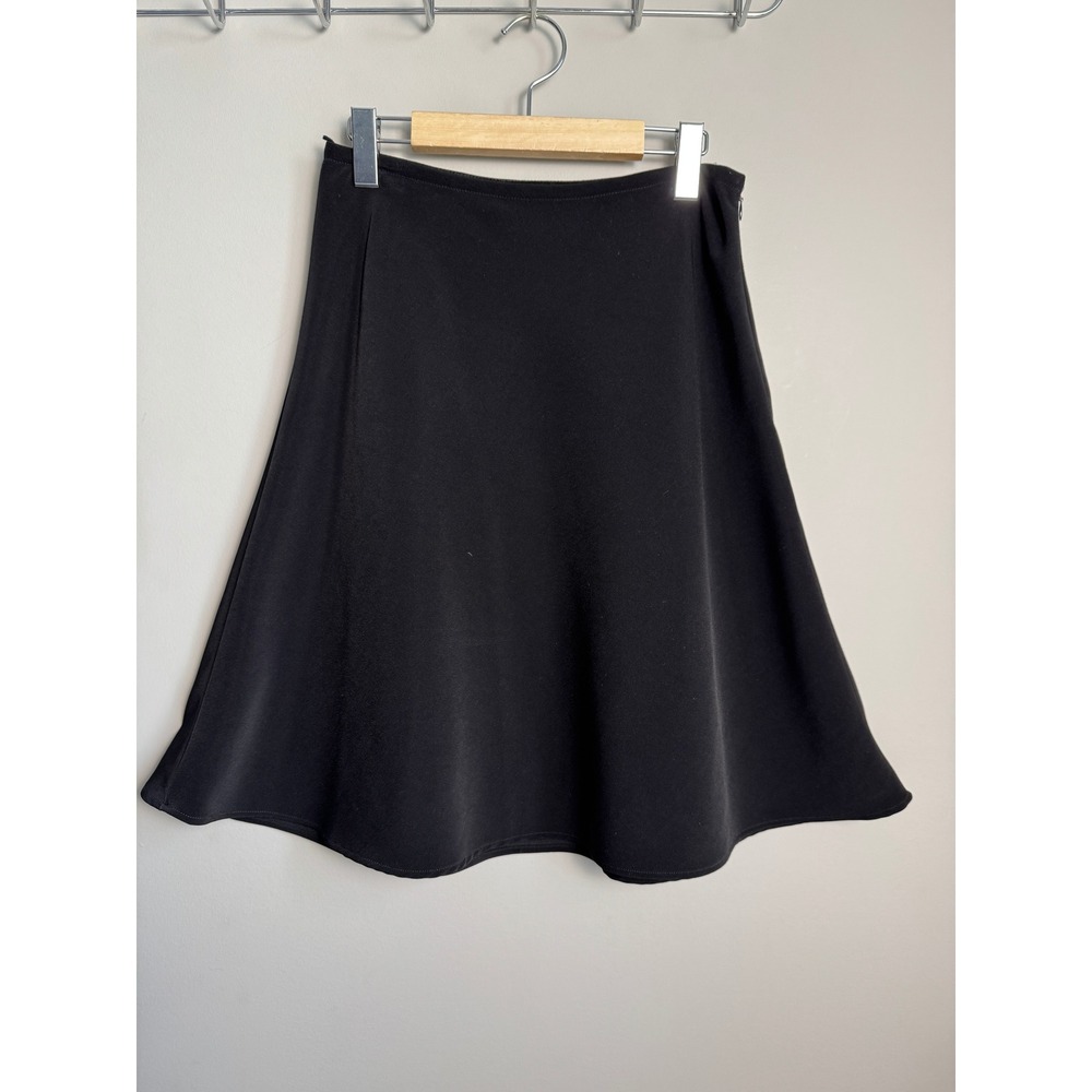 White House Black Market A-Line Knee Skirt Black 6 Minimalist Office Capsule